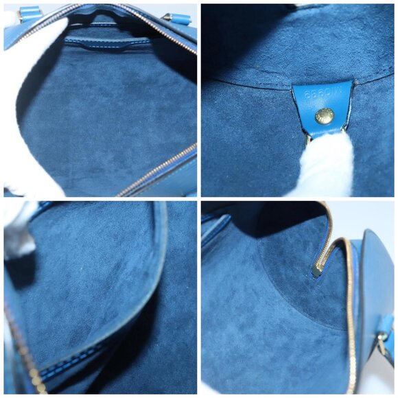 LOUIS VUITTON Epi Soufflot Hand Bag Blue M52225 LV Auth 139328 - Picture 15 of 16